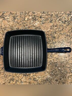 Staub 12” grill pan - blue